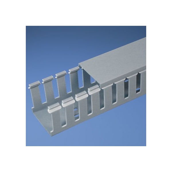 Base Wiring Duct, Type G, Wide Slot, Light Gray, 4" x 2" x 1' (6-Pack)